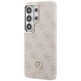 Etui Guess 4G Rhinestone Round Logo MagSafe do Samsung Galaxy S26 Ultra różowy