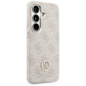 Etui Guess 4G Rhinestone Round Logo MagSafe do Samsung Galaxy S26 różowy