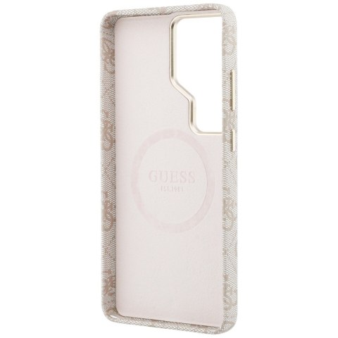 Etui Guess 4G Script MagSafe do Samsung Galaxy S26 Ultra różowy