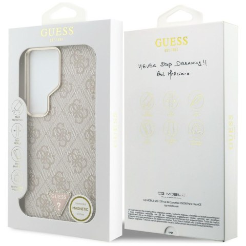 Etui Guess 4G Triangle Logo MagSafe do Samsung Galaxy S26 Ultra różowy