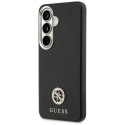 Etui Guess Rhinestone Round Logo MagSafe do Samsung Galaxy S26 czarny