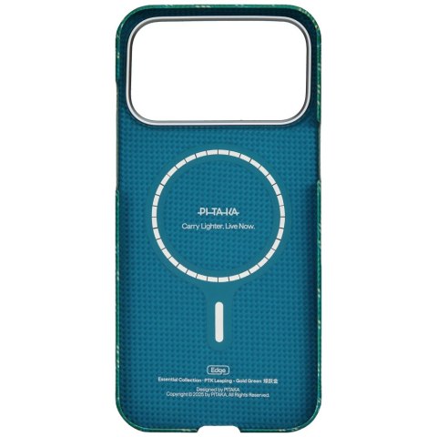 PITAKA Monogram-Gold/Green Ultra-Slim 
Case for iPhone 17 Pro