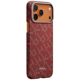 PITAKA Monogram-Gold/Red Ultra-Slim 
Case for iPhone 17 Pro
