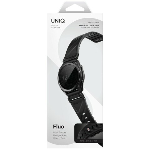 Pasek UNIQ Fluo x Smart-Fit do Garmin 22mm czarny