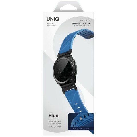 Pasek UNIQ Fluo x Smart-Fit do Garmin 22mm niebieski