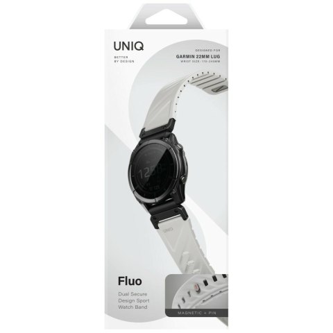 Pasek UNIQ Fluo x Smart-Fit do Garmin 22mm szary