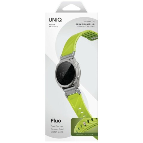 Pasek UNIQ Fluo x Smart-Fit do Garmin 26mm limonka