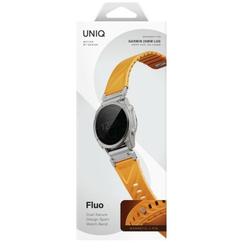 Pasek UNIQ Fluo x Smart-Fit do Garmin 26mm pomarańczowy
