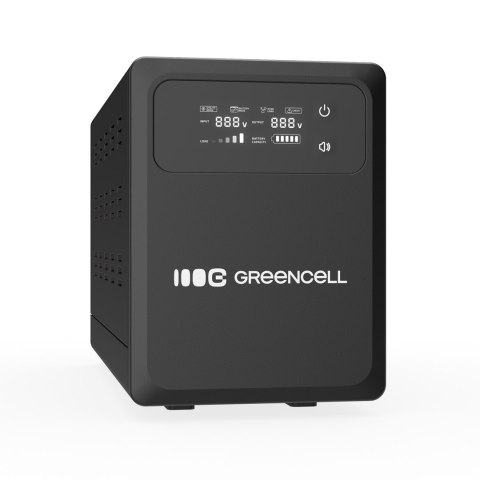 UPS ZASILACZ AWARYJNY Greencell PowerCore 1200VA 800W AVR 12VDC LCD