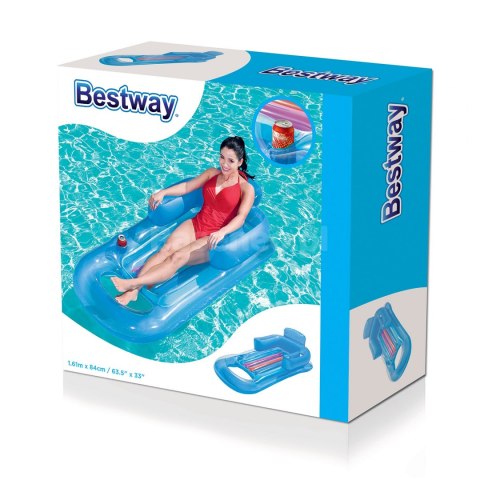 Dmuchany materac, fotel, leżak 157 x 89 cm Bestway 43028 niebieski