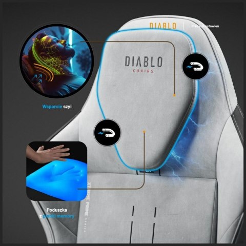 Fotel gamingowy Diablo X-One PRIME Normal Size szary