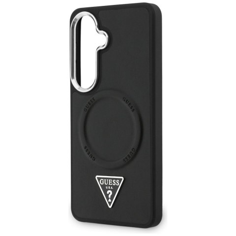 Etui Guess Embossed Ring Triangle Logo MagSafe do Samsung Galaxy S26 czarny
