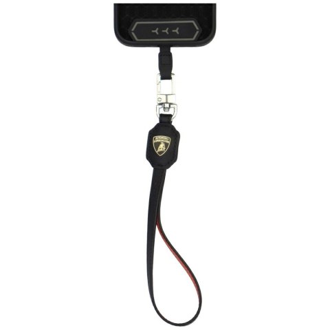 Uniwersalna smycz Lamborghini D1 Leather Handstrap pomarańczowy