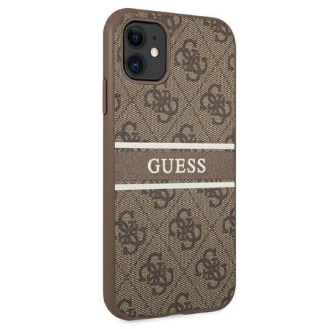 Guess GUHCN614GDBR iPhone 11 6,1" / Xr brązowy/brown hardcase 4G Stripe