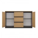 KOMODA 2 DRZWI 3 SZUFLADY ANT/ART BLAT ARTISAN KPL