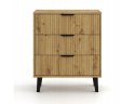 KOMODA SCANDI 3S SLIM DĄB ARTISAN