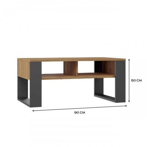 STOLIK KAWOWY MODERN 2P ARTISAN NOGA ANTRACYT
