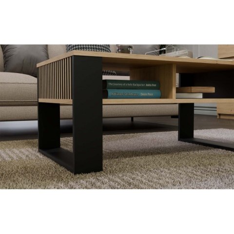 STOLIK KAWOWY MODERN 2P SLIM ARTISAN NOGA CZARNA