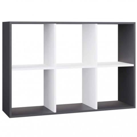 REGAŁ MALAX 2X3 ANTRACYT/BIEL