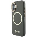 Etui Guess IML Script Metal MagSafe do iPhone 17 czarny