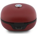 Słuchawki Bluetooth TWS BMW Leather Metal Logo ENC czerwony