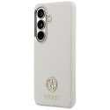 Etui Guess Rhinestone Round Logo MagSafe do Samsung Galaxy S26+ beżowy