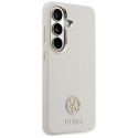 Etui Guess Rhinestone Round Logo MagSafe do Samsung Galaxy S26+ beżowy