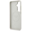 Etui Guess Rhinestone Round Logo MagSafe do Samsung Galaxy S26+ beżowy