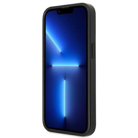 Guess GUHCP13LPSATPK iPhone 13 Pro / 13 6,1" czarny/black hardcase SaffianoTriangle Logo Cardslot