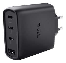 Ładowarka TRUST czarna MAXO GaN 65W 3xC 1xA