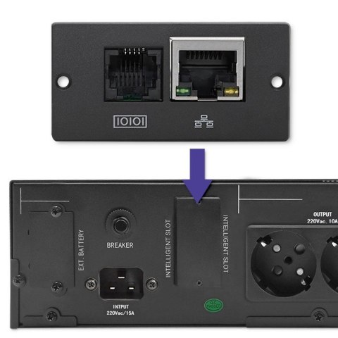 Qoltec Zasilacz awaryjny UPS RACK 2kVA 1600W LCD