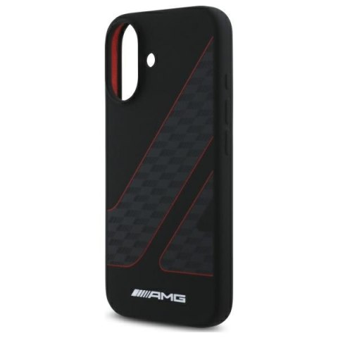AMG AMHMP16S2SCFR iPhone 16 6,1" czarny/black hardcase Checkered Flag Pattern MagSafe