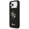 Etui Guess Silicone Big 4G Script do iPhone 17 Pro Max czarny