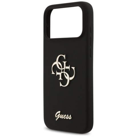 Etui Guess Silicone Big 4G Script do iPhone 17 Pro Max czarny