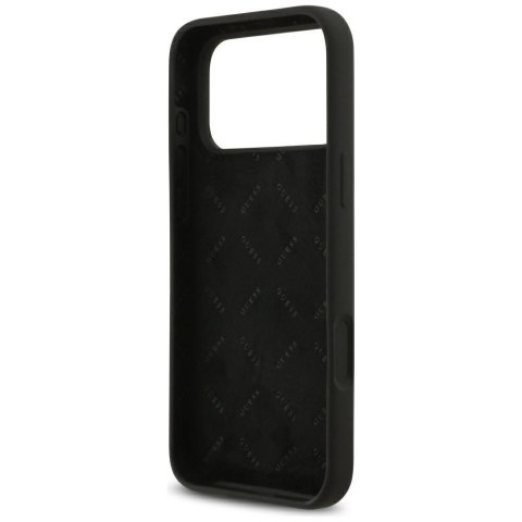 Etui Guess Silicone Big 4G Script do iPhone 17 Pro Max czarny