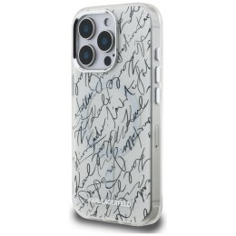 Etui Karl Lagerfeld IML Karl Script Pattern MagSafe do iPhone 16 Pro Max biały