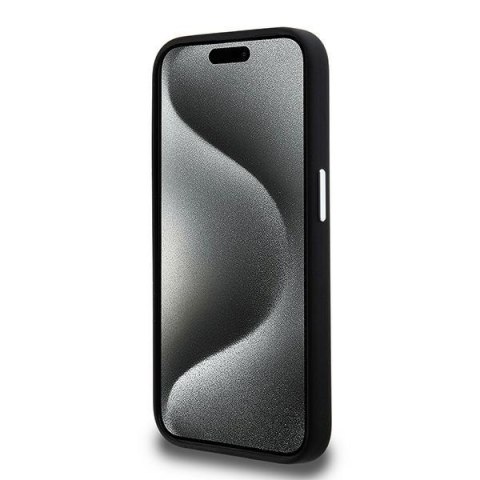 Etui Karl Lagerfeld Silicone Metal Script Logo do iPhone 15 Pro Max czarny