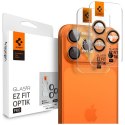 Osłona aparatu Spigen Optik Pro Glas.TR "EZ FIT" Camera Protector 2szt do iPhone 17 Pro Max / 16 Pro / 16 Pro Max pomarańczowy