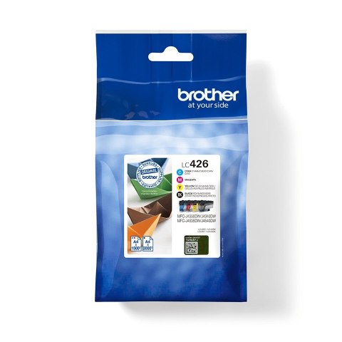 Tusz Brother LC-426VAL 4pack: Czarny, Cyjan, Purpurowy, Żółty