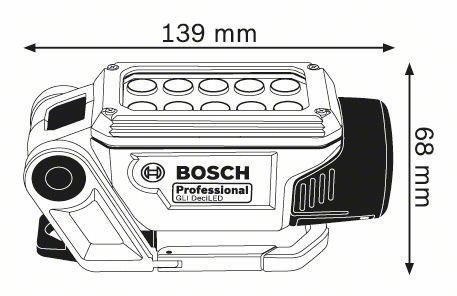 Bosch GLI DeciLED Professional LED Niebieski, Szary