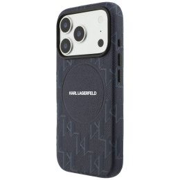 Etui Karl Lagerfeld Monogram logo MagSafe do iPhone 17 Pro niebieski
