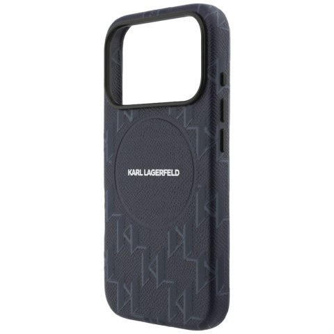 Etui Karl Lagerfeld Monogram logo MagSafe do iPhone 17 Pro niebieski