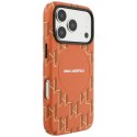 Etui Karl Lagerfeld Monogram logo MagSafe do iPhone 17 Pro pomarańczowy