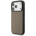 Etui Mercedes Leather The Move MagSafe do iPhone 17 Pro taupe