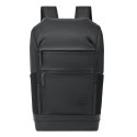 Rivacase Eden plecak City backpack Czarny Poliester, Skóra woskowana (Pull Up)