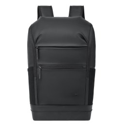 Rivacase Eden plecak City backpack Czarny Poliester, Skóra woskowana (Pull Up)