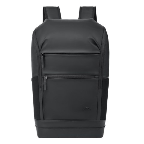 Rivacase Eden plecak City backpack Czarny Poliester, Skóra woskowana (Pull Up)