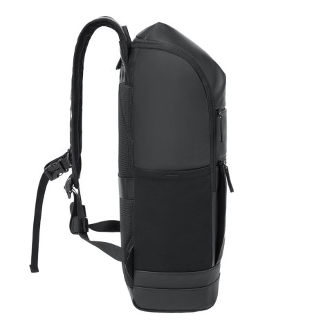 Rivacase Eden plecak City backpack Czarny Poliester, Skóra woskowana (Pull Up)