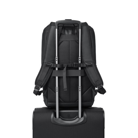Rivacase Eden plecak City backpack Czarny Poliester, Skóra woskowana (Pull Up)