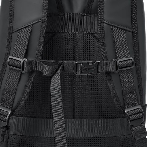 Rivacase Eden plecak City backpack Czarny Poliester, Skóra woskowana (Pull Up)